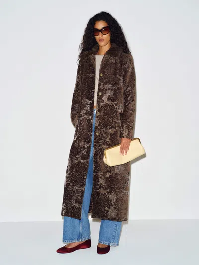 Reformation Rosemary Coat Brown Large
