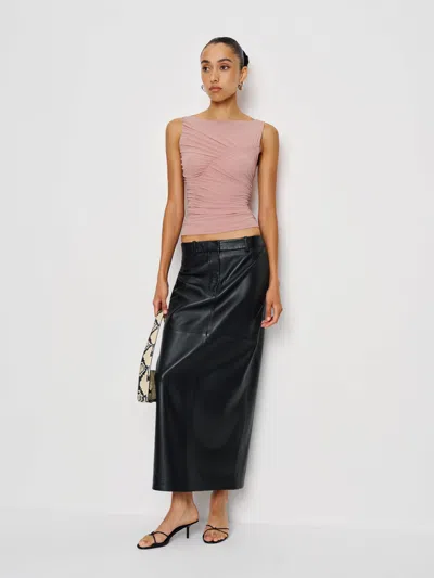 Reformation Rosie Knit Top In Black