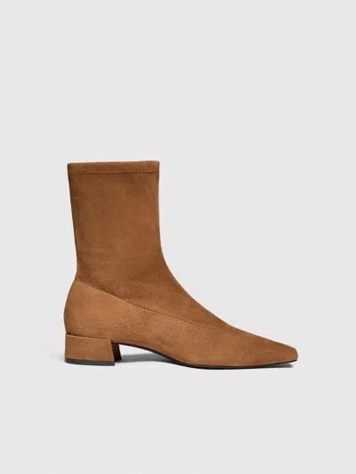 Reformation Rosina Ankle Boot In Brown