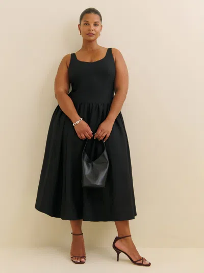 Reformation Roslyn Linen Dress Es In Black