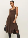 Reformation Rou Knit Dress In Cafe