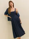 Reformation Rou Knit Dress In Midnight