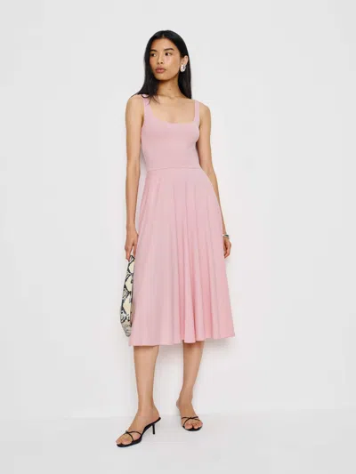 Reformation Rou Knit Dress In Pink