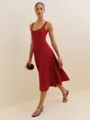 Reformation Rou Knit Dress In Sundried Tomato