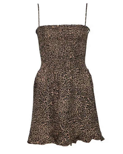 Reformation Rouen Mini Dress In Animal Print In Multi
