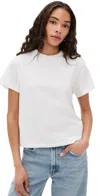 Reformation Rowan Crew Tee White In White