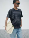 Reformation Rowan Oversized T-shirt Blue Large In Blue