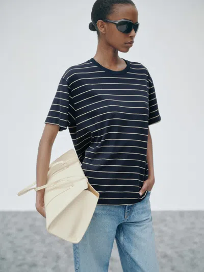 Reformation Rowan Oversized T-shirt Blue Large