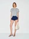 Reformation Rowan Oversized T-shirt Ivory Small In Multi