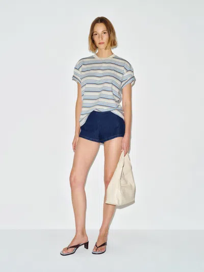 Reformation Rowan Oversized T-shirt Ivory Small In Multi