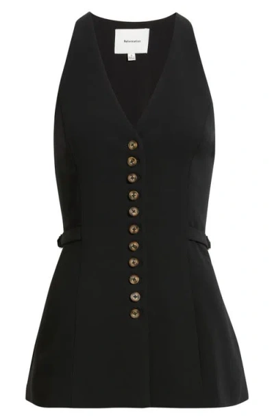 Reformation Rowe Vest In Black
