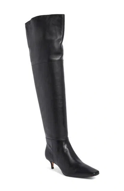 Reformation Roxanne Over The Knee Leather Boot In Black