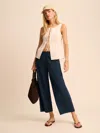 Reformation Ruby Cropped Knit Pant In Midnight