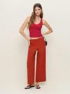 Reformation Ruby Cropped Knit Pant In Sundried Tomato
