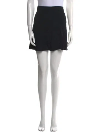 Pre-owned Reformation Ruffle Embellishment Mini Skirt In Black