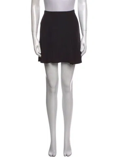 Pre-owned Reformation Ruffle Embellishment Mini Skirt In Black