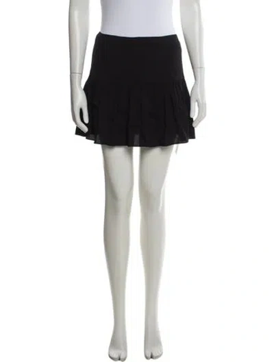 Pre-owned Reformation Ruffle Embellishment Mini Skirt In Black