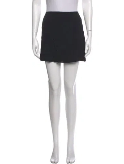 Pre-owned Reformation Ruffle Embellishment Mini Skirt In Black
