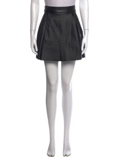 Pre-owned Reformation Ruffle Embellishment Mini Skirt In Black