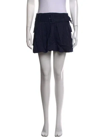 Pre-owned Reformation Ruffle Embellishment Mini Skirt In Black