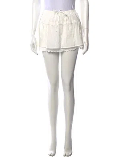 Pre-owned Reformation Ruffle Embellishment Mini Skirt In Neutral