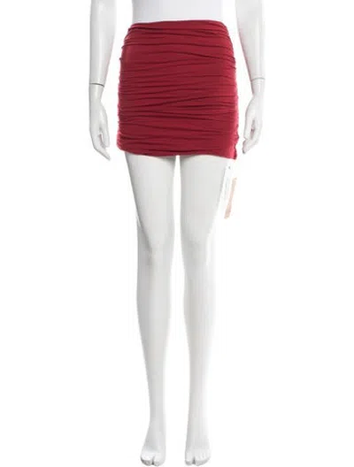 Pre-owned Reformation Ruffle Embellishment Mini Skirt In Red