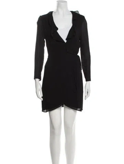 Pre-owned Reformation Ruffle Embellishment Robe In Black