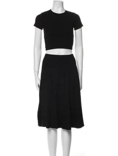 Pre-owned Reformation Ruffle Embellishment Skirt Set In Black