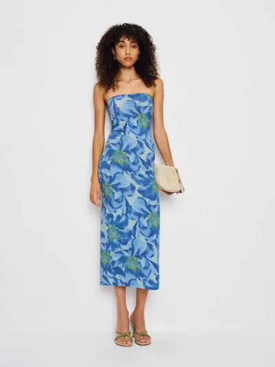 Reformation Ryden Knit Dress In Blue