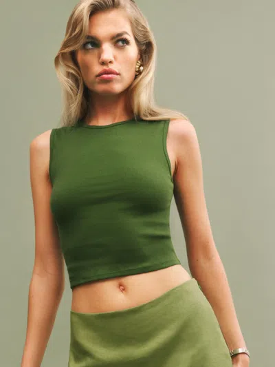 Reformation Ryland Tank In Green