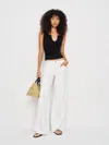 Reformation Rylie Cotton Sweater Tank In Black
