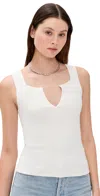 Reformation Rylie Cotton Sweater Tank Fior Di Latte In Fior Di Latte
