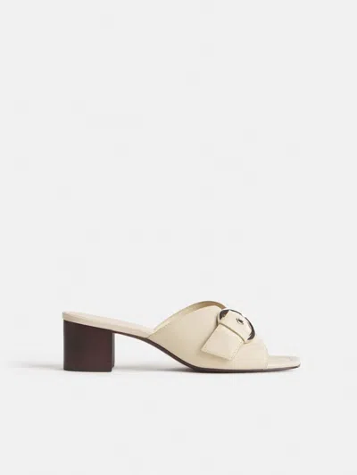 Reformation Sable Heeled Sandal Ivory 9.5 In White