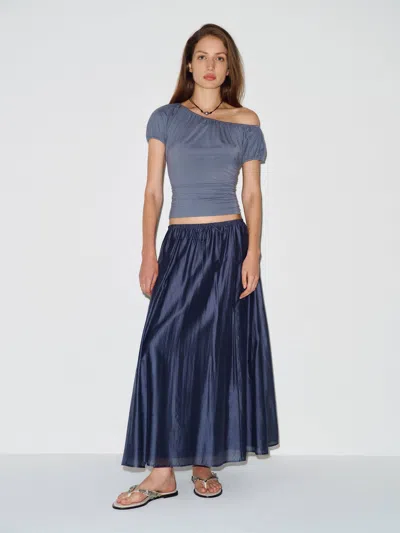 Reformation Sabrina Knit Top Grey Xs In Gray
