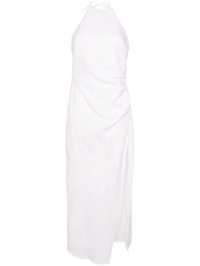 Reformation Sadey Linen Dress In White