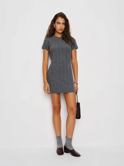 Reformation Sadie Cashmere Mini Dress In Gray