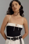 Reformation Sadie Knit Top In Black