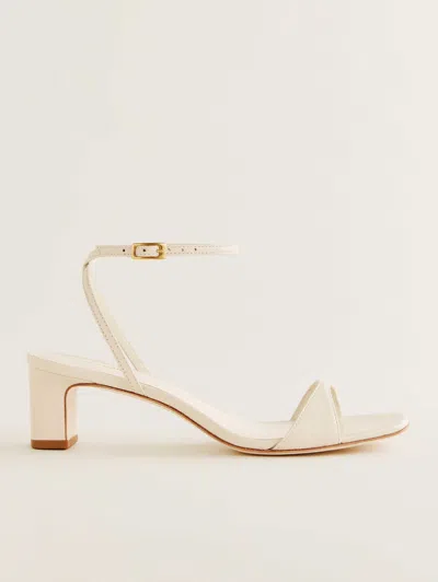 Reformation Sage Heeled Sandal In Almond Leather