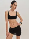 Reformation Saia Mini Skirt In Black