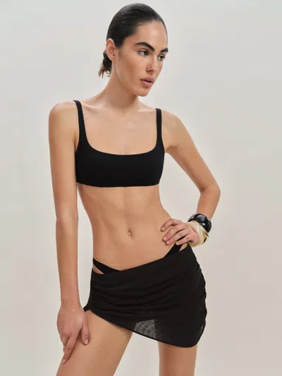 Reformation Saia Mini Skirt In Black