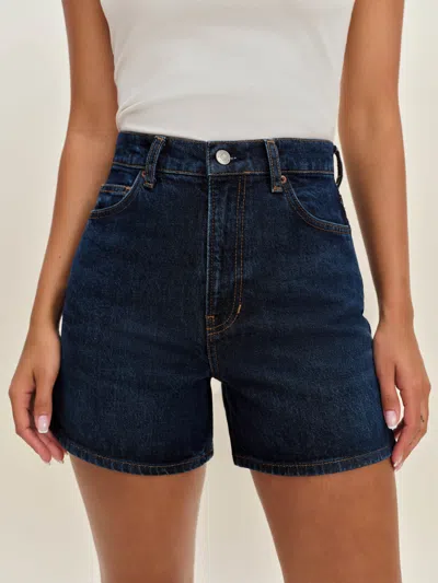 Reformation Short En Denim À Taille Haute 4 Po Saige