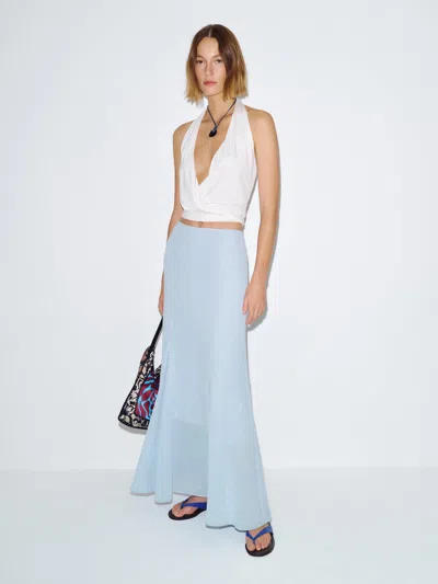 Reformation Sally Skirt Blue 12