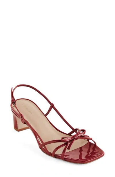 Reformation Sally Slingback Sandal In Scarlet Patent