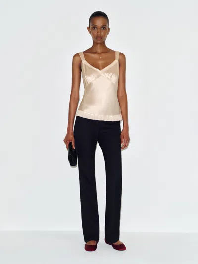 Reformation Salome Silk Top Ivory 0 In Ivoire