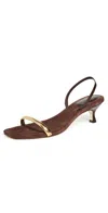 Reformation Samantha Heeled Sandals Espresso Suede In Espresso Suede