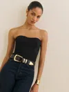 Reformation Sandro Knit Top In Noir