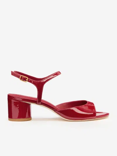 Reformation Sandy Heeled Sandal In Red