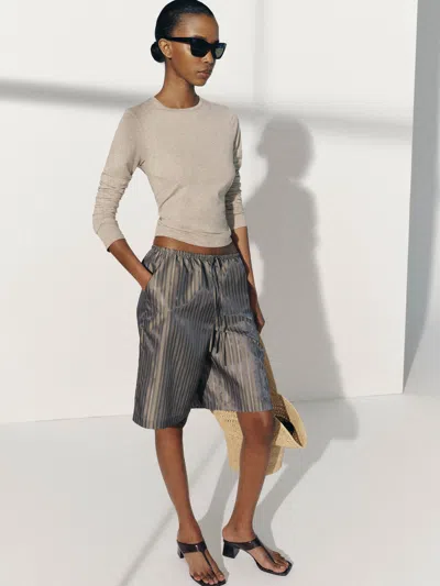 Reformation Sandy Short Grey Xs In Gray