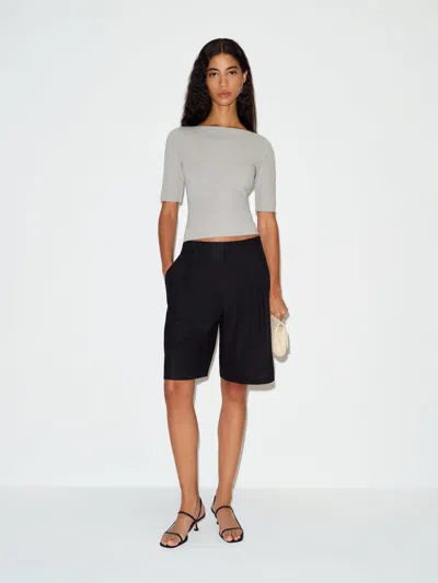 Reformation Santino Knit Top Heather Grey Xl In Gray