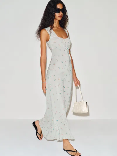 Reformation Saphira Dress Blue Lace Xs